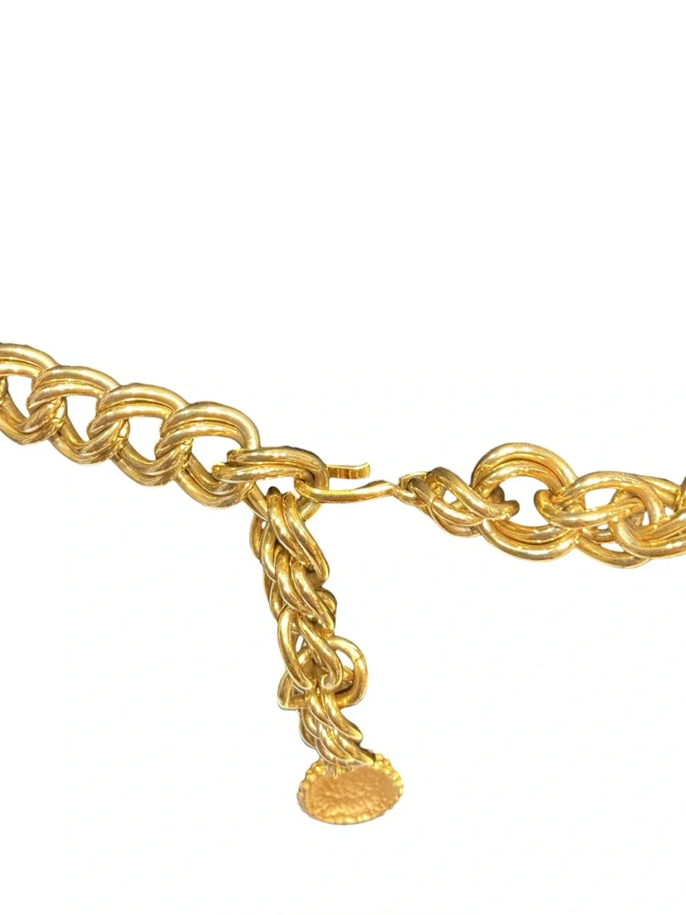 Vintage 1980s Gold plated Chunky Charm Chain Belt